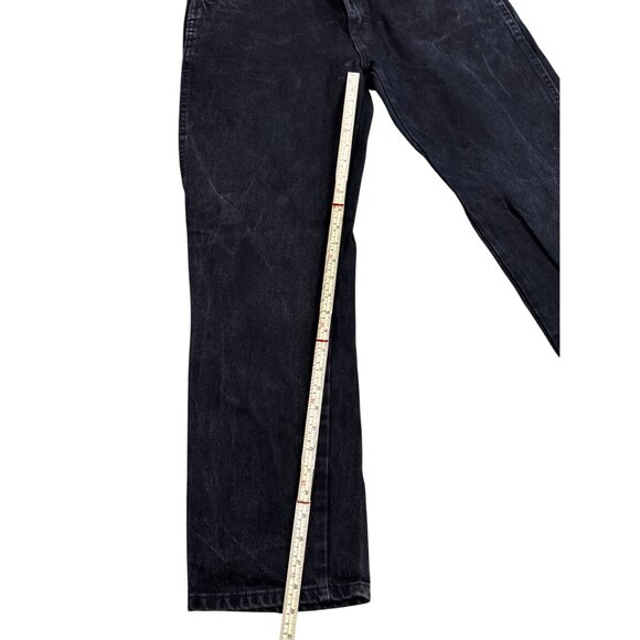 Rustler Mens Black Denim Jeans 34x30 Straight Leg 100% Cotton Made In Nicaragua - Picture 7 of 10
